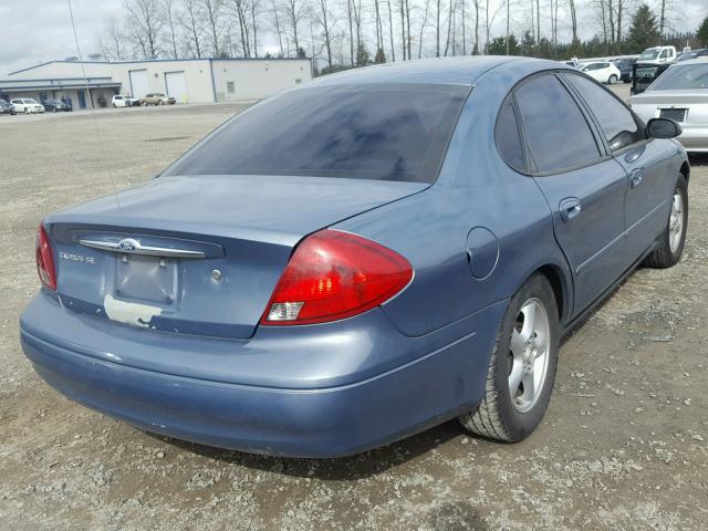 1FAFP53UXYG288748 - 2000 FORD TAURUS SE BLUE photo 4