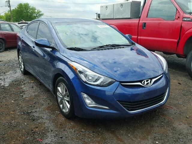 5NPDH4AE6FH563223 - 2015 HYUNDAI ELANTRA SE BLUE photo 1