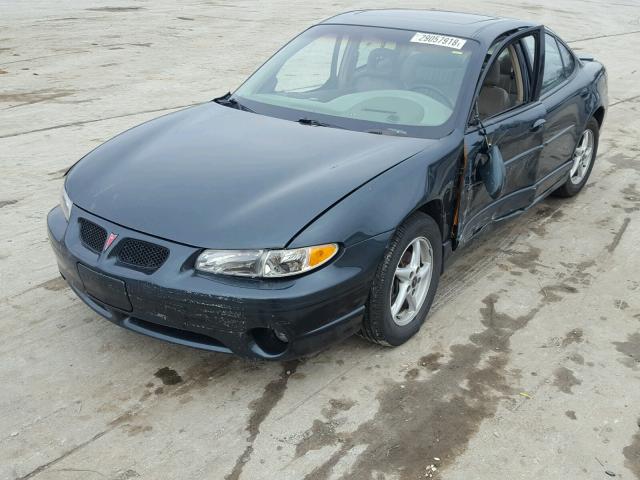 1G2WP52K9YF211535 - 2000 PONTIAC GRAND PRIX GREEN photo 2
