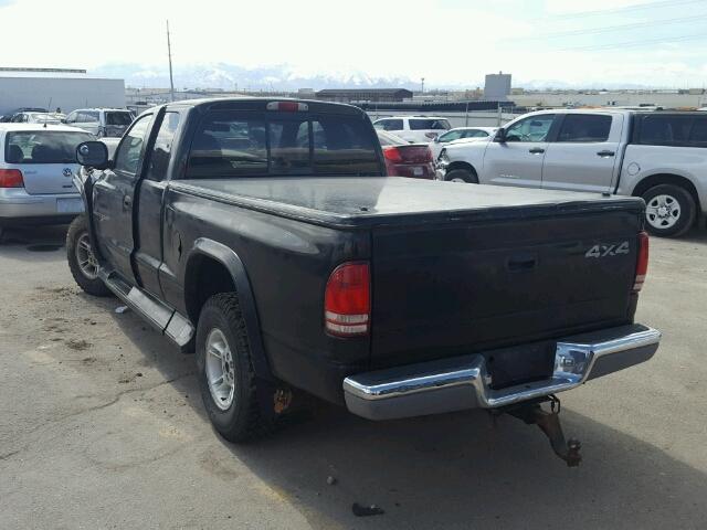 1B7GG22N1YS536891 - 2000 DODGE DAKOTA BLACK photo 3