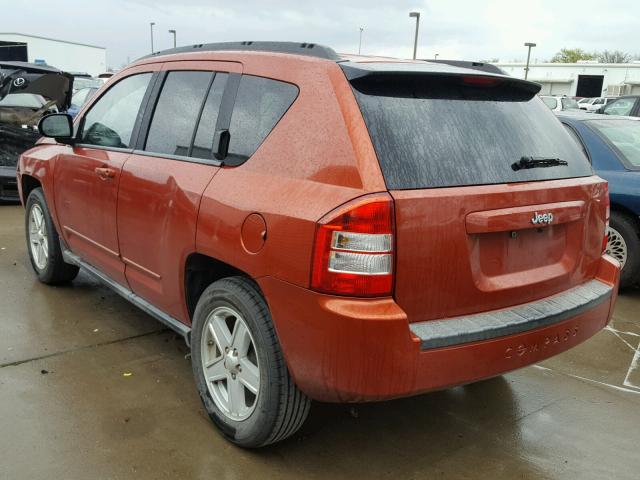 1J4NT4FB7AD578811 - 2010 JEEP COMPASS SP ORANGE photo 3