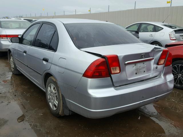 2HGES16231H548488 - 2001 HONDA CIVIC DX SILVER photo 3