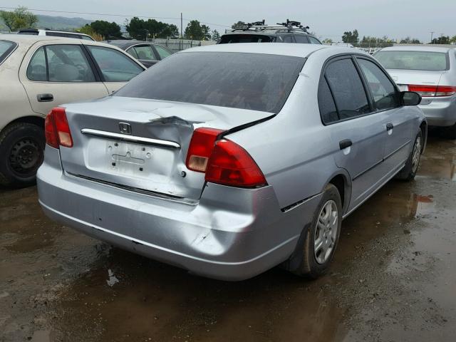 2HGES16231H548488 - 2001 HONDA CIVIC DX SILVER photo 4