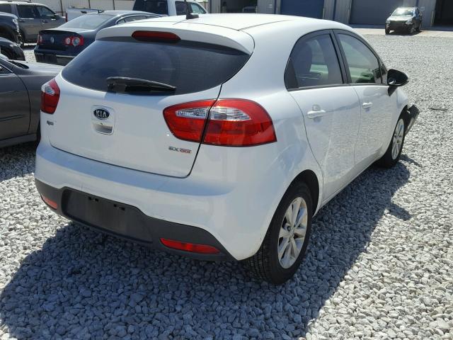 KNADN5A34D6096529 - 2013 KIA RIO EX WHITE photo 4