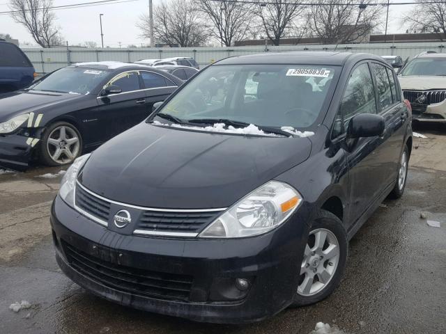 3N1BC13E79L437316 - 2009 NISSAN VERSA S BLACK photo 2