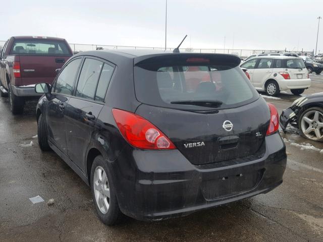 3N1BC13E79L437316 - 2009 NISSAN VERSA S BLACK photo 3