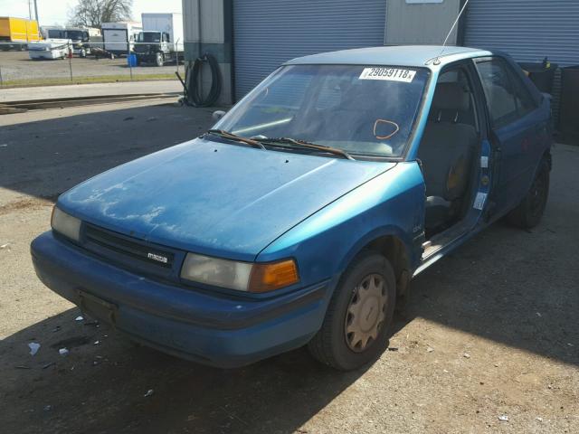 JM1BG2244N0409481 - 1992 MAZDA PROTEGE DX BLUE photo 2