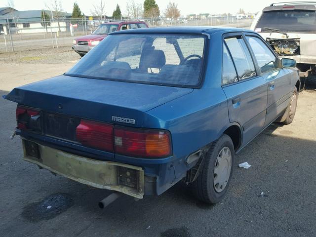 JM1BG2244N0409481 - 1992 MAZDA PROTEGE DX BLUE photo 4