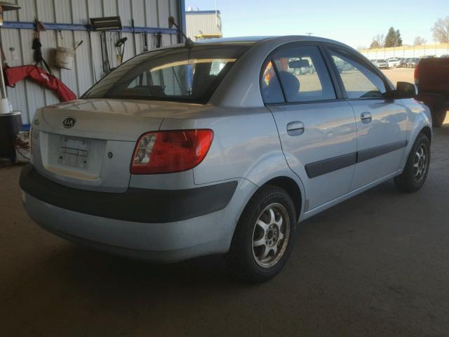 KNADE123066031686 - 2006 KIA RIO BLUE photo 4