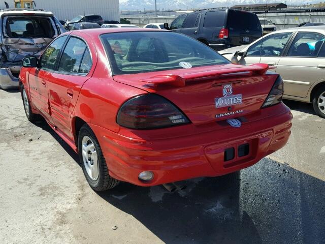 1G2NF52T21M504105 - 2001 PONTIAC GRAND AM S 红色 照片 3