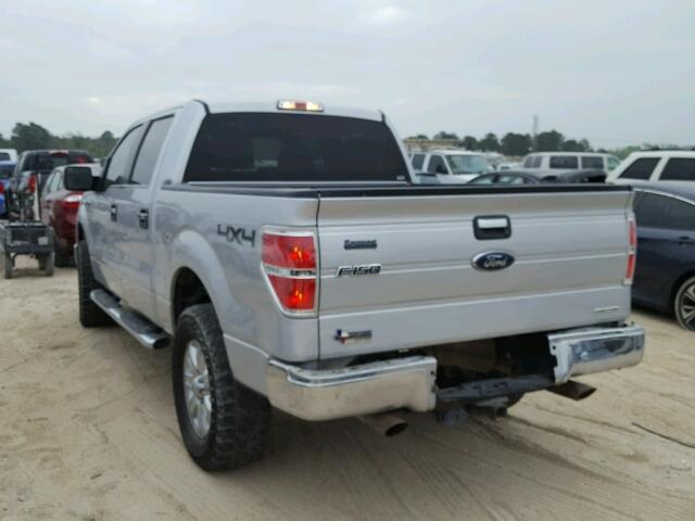 1FTFW1EF0DKG46421 - 2013 FORD F150 SUPER SILVER photo 3