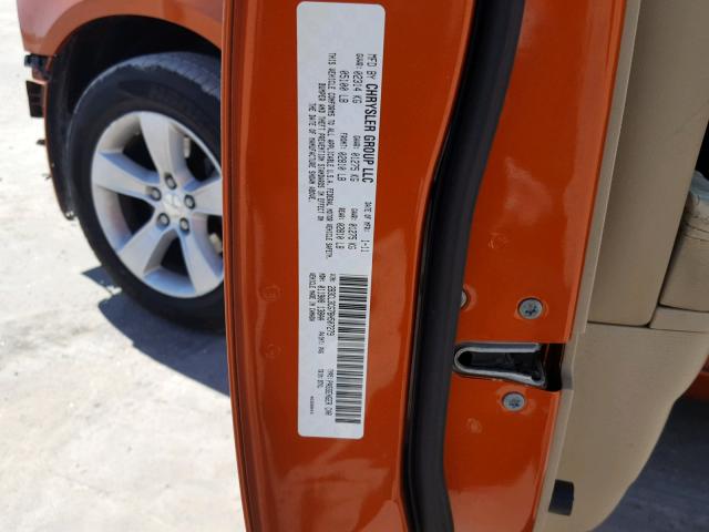 2B3CL3CG7BH507279 - 2011 DODGE CHARGER ORANGE photo 10