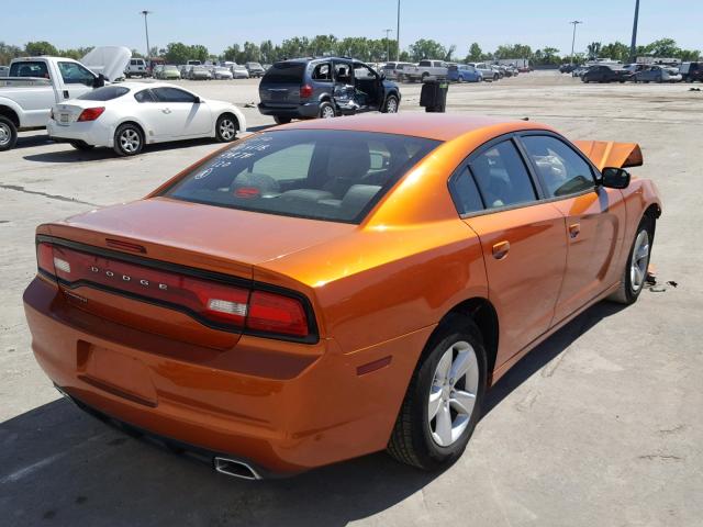 2B3CL3CG7BH507279 - 2011 DODGE CHARGER ORANGE photo 4