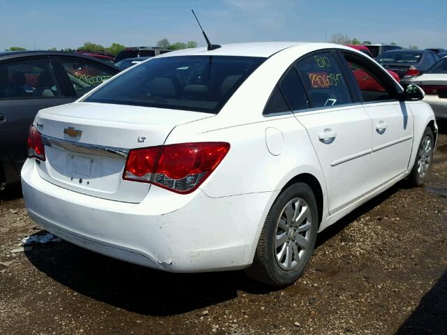 1G1PF5S95B7224003 - 2011 CHEVROLET CRUZE WHITE photo 4