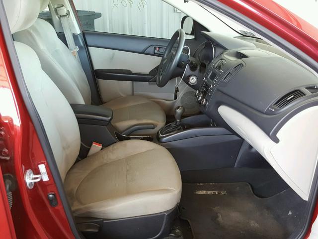 KNAFU4A21B5435019 - 2011 KIA FORTE EX RED photo 5