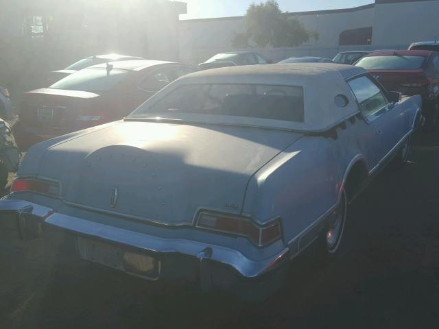 6Y89A900282 - 1976 LINCOLN CONTINENTL BLUE photo 4