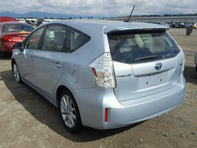 JTDZN3EU0C3138145 - 2012 TOYOTA PRIUS V BLUE photo 3