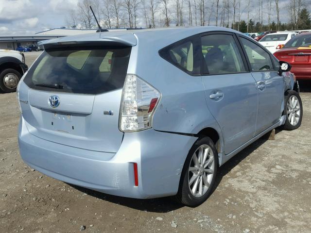 JTDZN3EU0C3138145 - 2012 TOYOTA PRIUS V BLUE photo 4