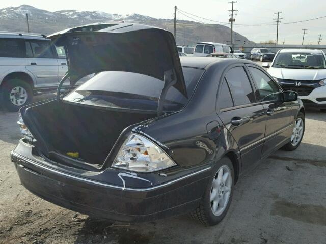 WDBRF61J23F392544 - 2003 MERCEDES-BENZ C 240 BLACK photo 4