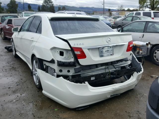 WDDHF5GB8BA502358 - 2011 MERCEDES-BENZ E 350 WHITE photo 3