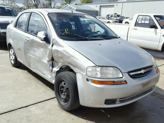 KL1TD52625B354685 - 2005 CHEVROLET AVEO BASE SILVER photo 1