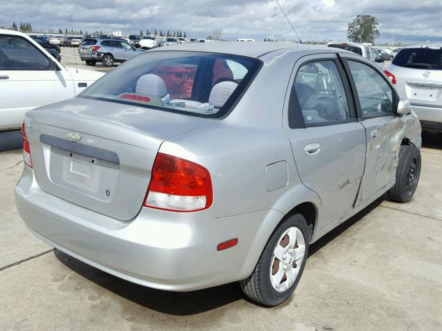 KL1TD52625B354685 - 2005 CHEVROLET AVEO BASE Gümüş foto 4