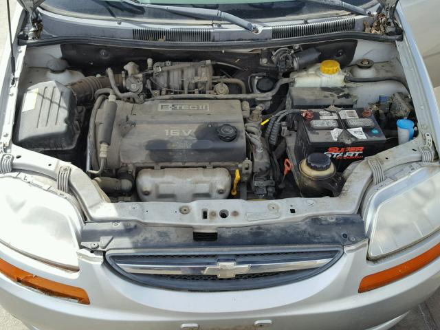 KL1TD52625B354685 - 2005 CHEVROLET AVEO BASE Gümüş foto 7