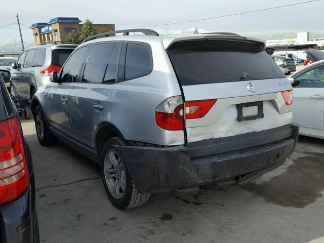 WBXPA93465WD16513 - 2005 BMW X3 3.0I SILVER photo 3