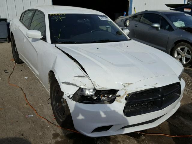 2C3CDXAG3DH592702 - 2013 DODGE CHARGER PO WHITE photo 1
