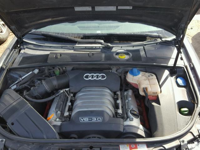 WAUDT48H54K018642 - 2004 AUDI A4 QUATTRO GRAY photo 7