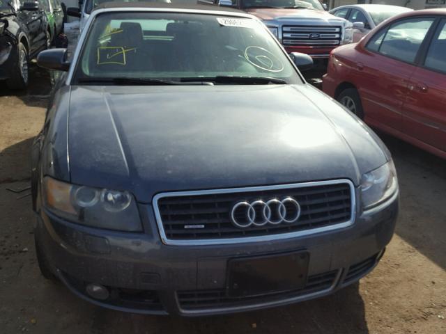 WAUDT48H54K018642 - 2004 AUDI A4 QUATTRO GRAY photo 9