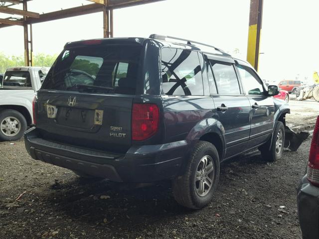 5FNYF18435B021481 - 2005 HONDA PILOT EX GRAY photo 4