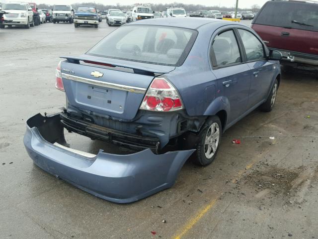 KL1TD566X7B157454 - 2007 CHEVROLET AVEO BASE Niebieski zdjęcie 4