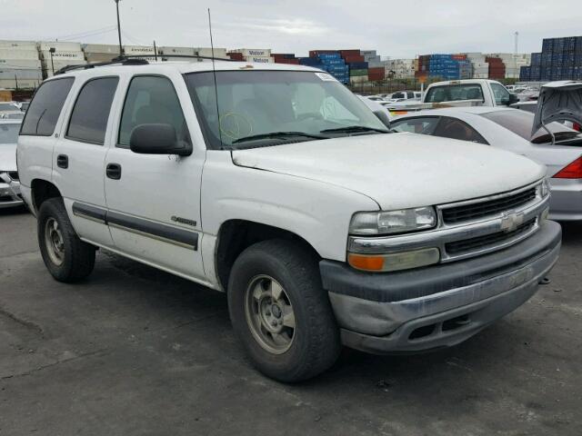 1GNEK13T01J203985 - 2001 CHEVROLET TAHOE K150 WHITE photo 1