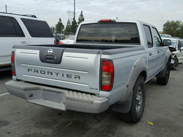 1N6ED27T12C363704 - 2002 NISSAN FRONTIER C SILVER photo 4