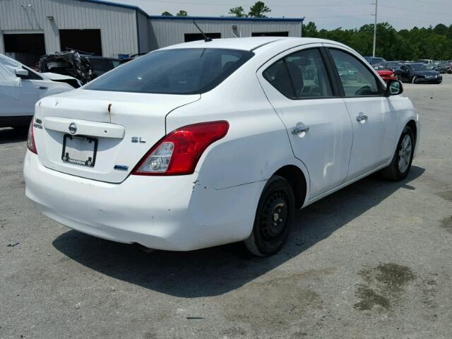 3N1CN7AP9CL815908 - 2012 NISSAN VERSA S WHITE photo 4