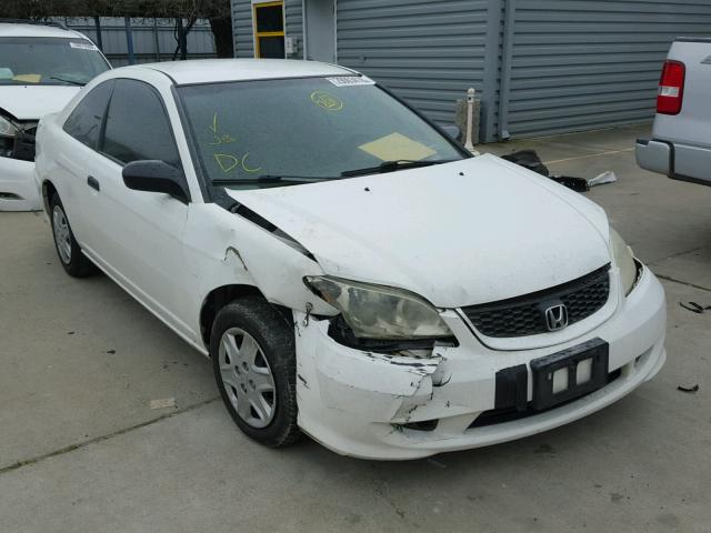 1HGEM21195L075445 - 2005 HONDA CIVIC DX V WHITE photo 1