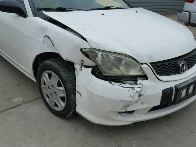 1HGEM21195L075445 - 2005 HONDA CIVIC DX V WHITE photo 9