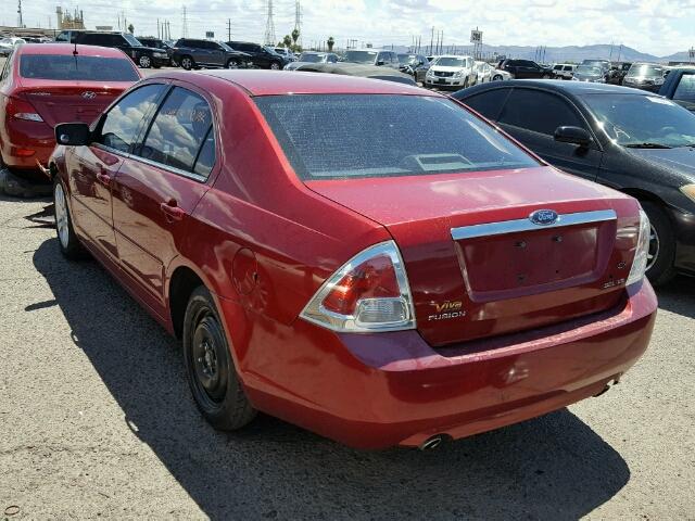 3FAHP08126R189292 - 2006 FORD FUSION SEL RED photo 3