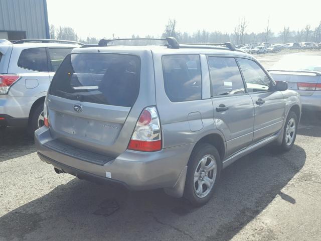 JF1SG63637H746337 - 2007 SUBARU FORESTER 2 GRAY photo 4