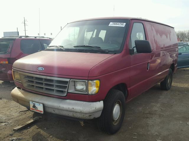 1FTEE14N0SHA90855 - 1995 FORD ECONOLINE MAROON photo 2