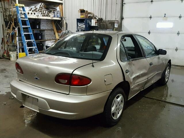 1G1JC524327216985 - 2002 CHEVROLET CAVALIER B TAN photo 4