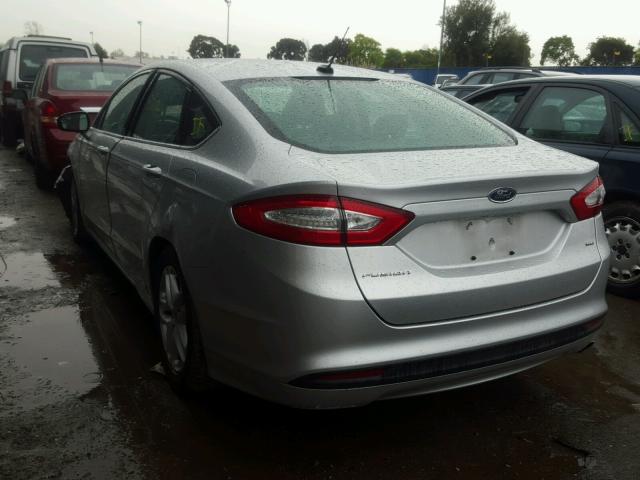 3FA6P0H77ER292377 - 2014 FORD FUSION SE SILVER photo 3