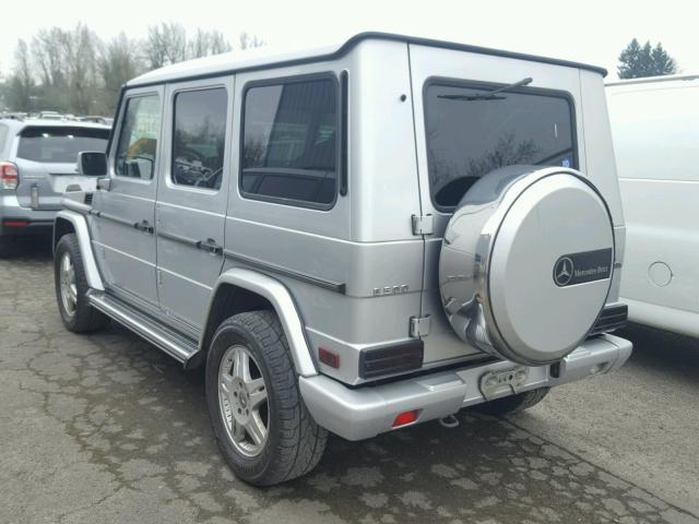 WDCYR49E33X139883 - 2003 MERCEDES-BENZ G 500 SILVER photo 3