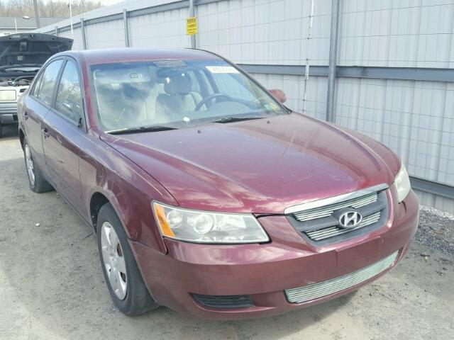 5NPET46CX7H277600 - 2007 HYUNDAI SONATA GLS BURGUNDY photo 1