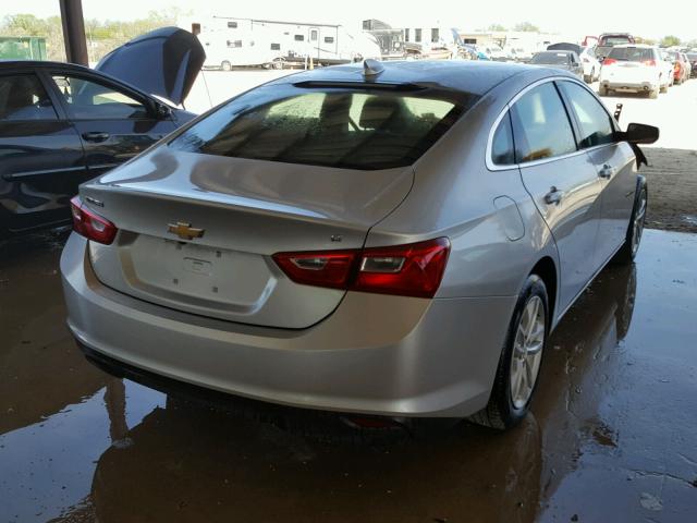 1G1ZE5STXHF106731 - 2017 CHEVROLET MALIBU LT SILVER photo 4