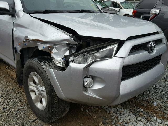 JTEZU5JR7E5078609 - 2014 TOYOTA 4RUNNER SR SILVER photo 9