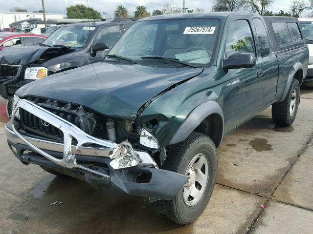 5TESM92N71Z727907 - 2001 TOYOTA TACOMA XTR GREEN photo 2