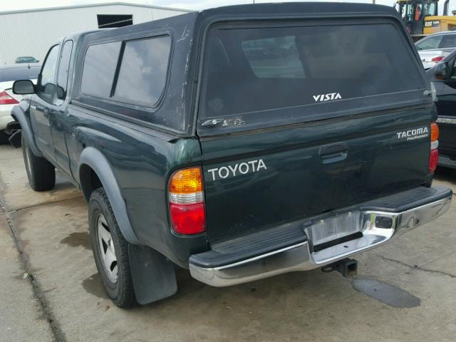 5TESM92N71Z727907 - 2001 TOYOTA TACOMA XTR GREEN photo 3