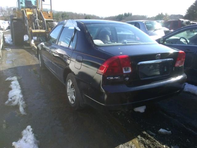 1HGES16501L061195 - 2001 HONDA CIVIC LX 黑色 照片 3